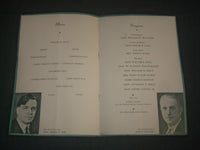 1937 WALTER EDGE REPUBLICAN CLUB DINNER PROGRAM - NEWARK NEW JERSEY - J 3957