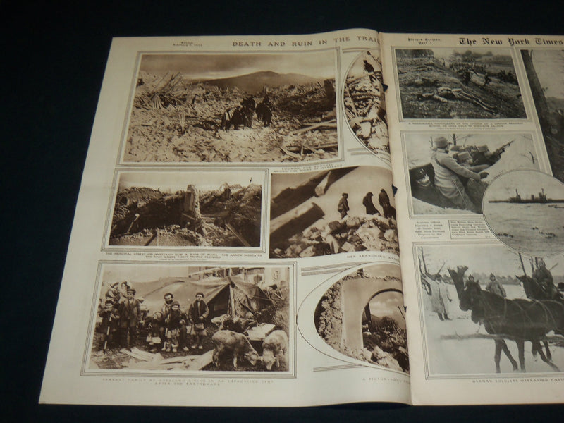 1915 FEBRUARY 7 NEW YORK TIMES ROTO PICTURE SECTION - WILSON & GRANDSON- NT 8952