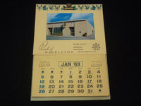 1969 BANK OF MIDDLETON WISCONSIN CALENDAR - K 2606
