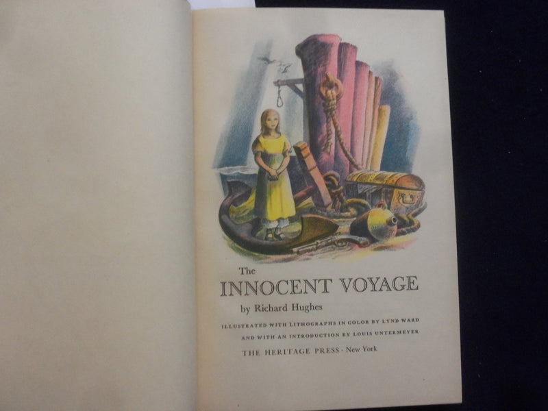 1944 THE INNOCENT VOYAGE HARDCOVER BOOK - RICHARD HUGHES - LYND WARD - KD 8840