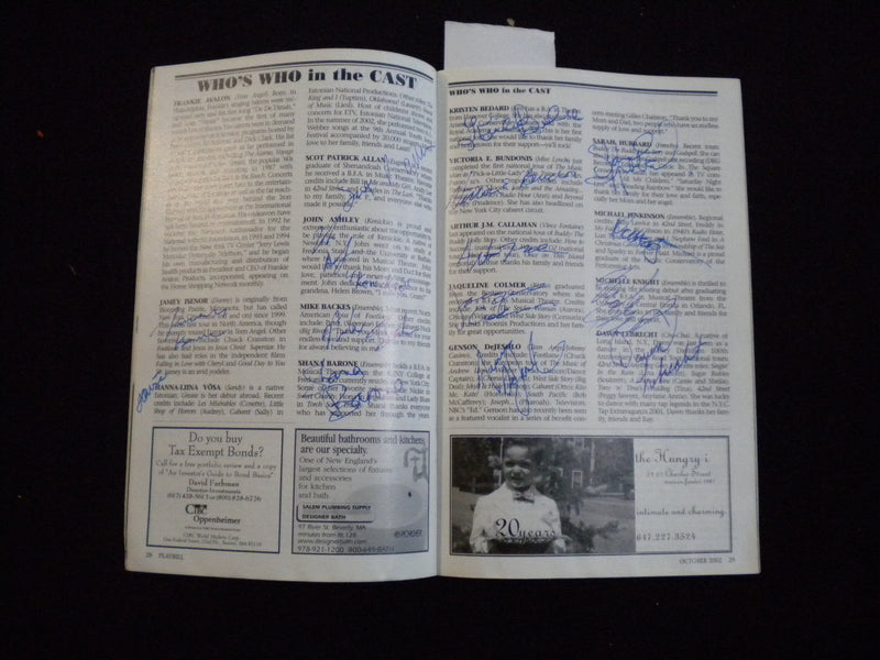 2002 GREASE PLAYBILL - 23 SIGNATURES - J 8267