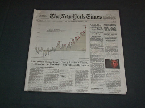 2019 FEBRUARY 7 NEW YORK TIMES - CRISIS IN VIRGINIA GROWS, TANGLING 3RD OFFICIAL