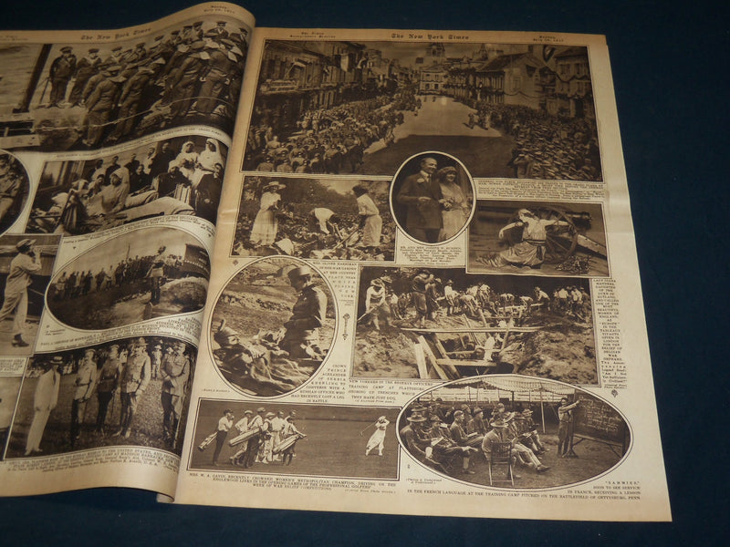 1917 JULY 29 NEW YORK TIMES ROTO PICTURE SECTION - AMERICANS IN FRANCE - NT 8987