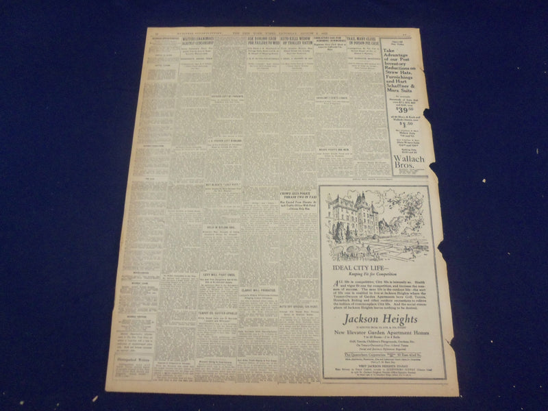 1922 AUGUST 5 NEW YORK TIMES - FURIOUS FIGHTING IN ITALIAN CITIES - NT 8363