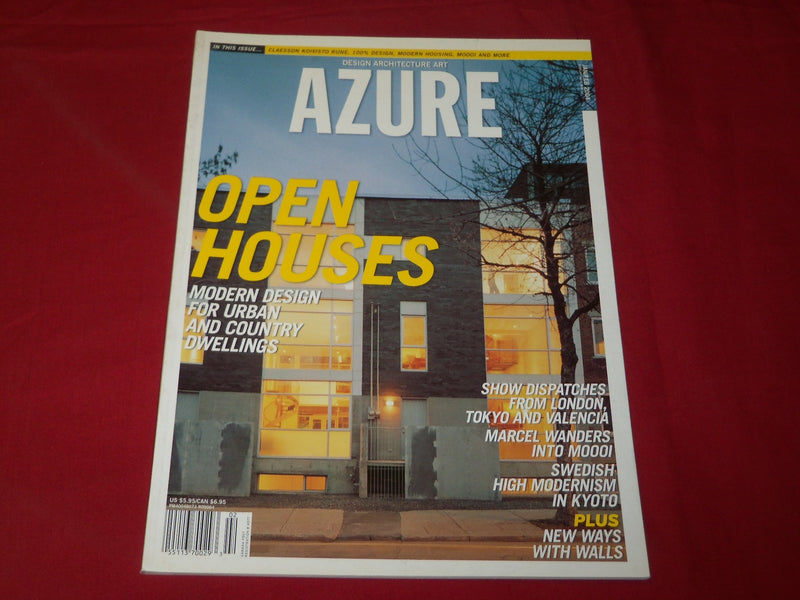 2004 JAN/FEB AZURE MAGAZINE - OPEN HOUSES - DESIGN - ARCHITECTURE - RC 718