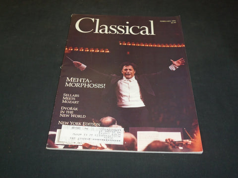 1991 FEBRUARY CLASSICAL MAGAZINE - ZUBIN MEHTA - SP 7279