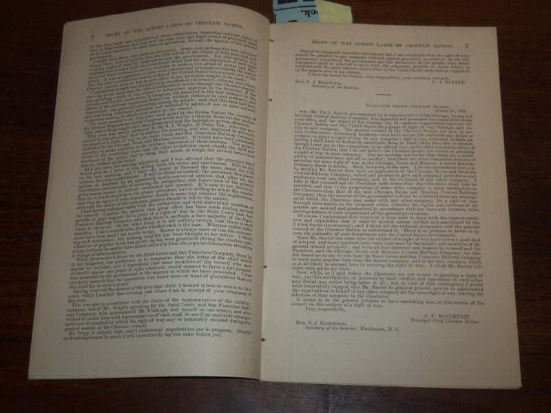 1881 DECEMBER 15 PRESIDENT CHESTER ARTHUR MESSAGE - INDIANS - K 1236