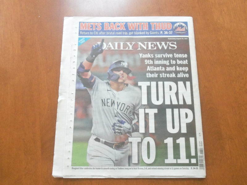 2021 AUGUST 25 NEW YORK DAILY NEWS NEWSPAPER - KATHY HOCHUL BECOMES NY GOVERNOR