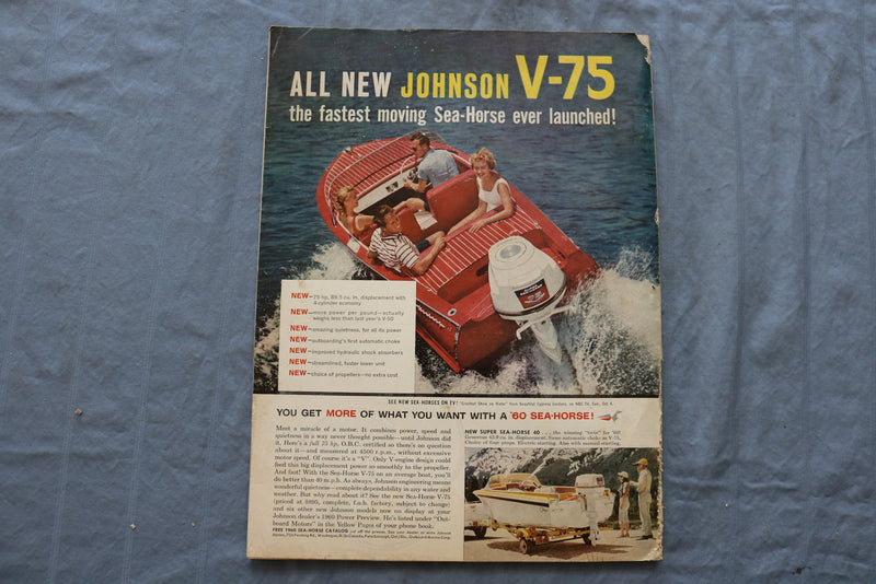 1959 OCTOBER YACHTING MAGAZINE - POWER AND SAIL: CRUISING AND RACING - E 9421