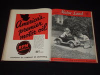 1939 JAN-DEC THE MOTOR LAND MAGAZINE BOUND VOLUME - TREASURE ISLAND - KD 704P