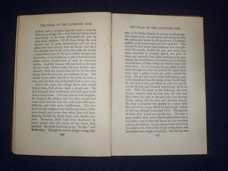1908 THE TRAIL OF THE LONESOME PINE HARDCOVER BOOK BY JOHN FOX JR. - KD 9062