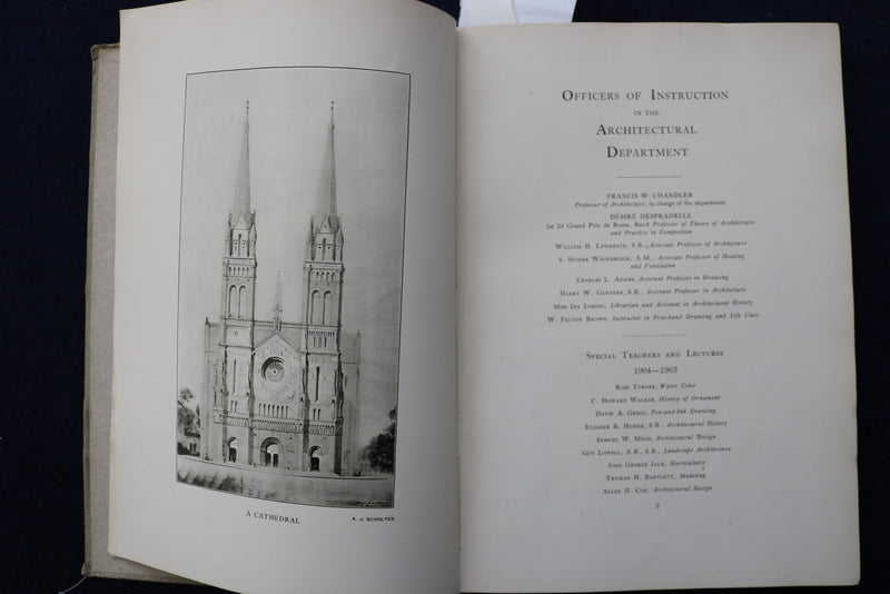 1905 M.I.T. ARCHITECTURAL ANNUAL HARDCOVER BOOK - K 1302