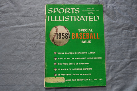 1958 APRI 14 SPORTS ILLUSTRATED MAGAZINE - SPECIAL BASEBALL ISSUE - ST 5505Z