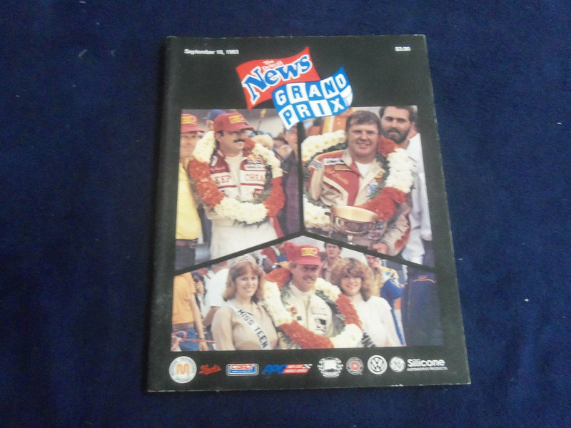 1983 SEPTEMBER 18 THE DETROIT NEWS GRAND PRIX RACING PROGRAM - SP 3898O