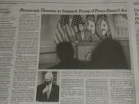 2021 JANUARY 8 NEW YORK TIMES - CALLS GROW TO REMOVE TRUMP - TRUMP CONCEDES LOSS