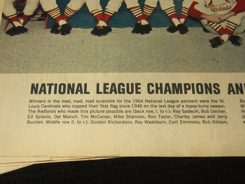 1964 ST. LOUIS CARDINALS COLOROTO MAGAZINE TEAM PHOTO - 33 PIECES - NP 9192