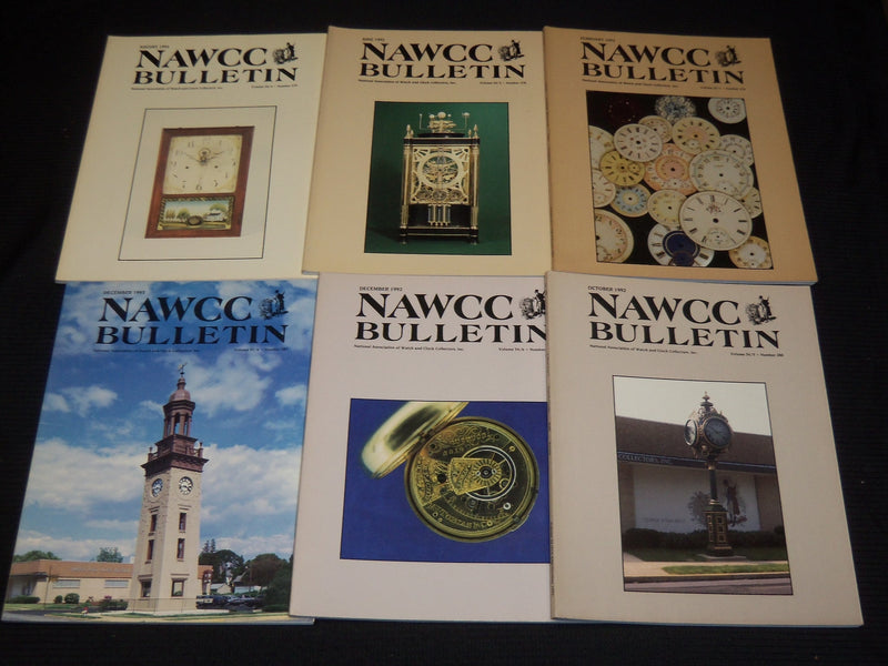 1986-1994 NAWCC BULLETIN WATCH & CLOCK COLLECTORS MAGAZINES LOT OF 24 - O 2364A