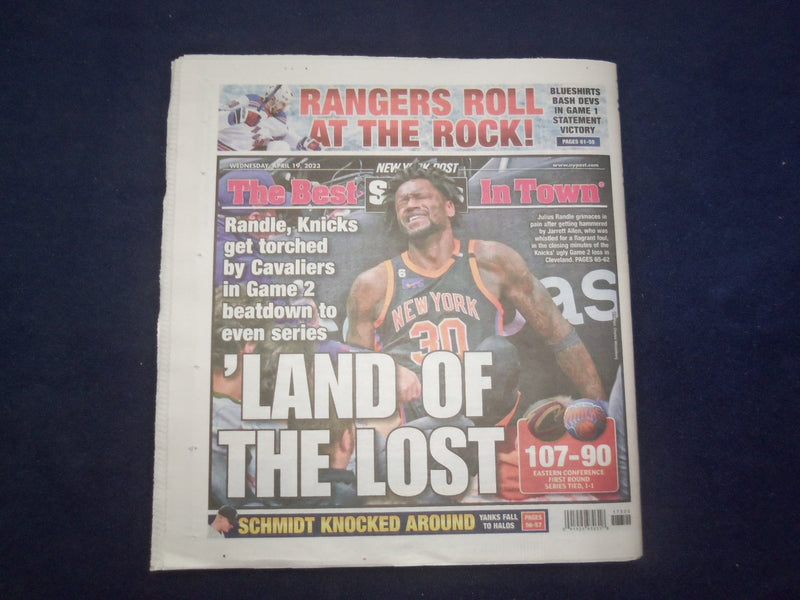 2023 APRIL 19 NEW YORK POST NEWSPAPER - MANHATTAN PARKING LOT COLLAPSES-GET OUT!