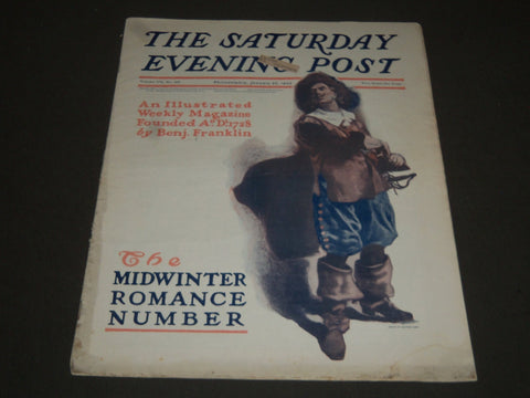 1902 JANUARY 25 THE SATURDAY EVENING POST MAGAZINE - ILLUSTRATED COVER- SP 1026