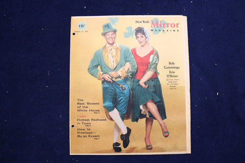 1959 MARCH 15 NY MIRROR MAGAZINE - BOB CUMMINGS & ERIN O'BRIEN COVER - E 22219