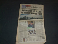 2001 SEPTEMBER 19 THE STAR-LEDGER NEWSPAPER - BUSH LINES UP ALLIES - NP 3478