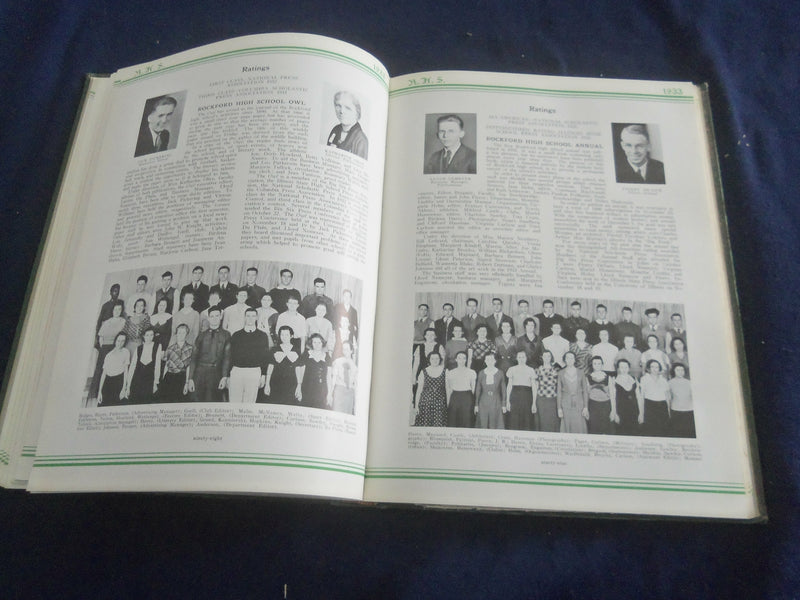 1933 THE ANNUAL ROCKFORD HIGH SCHOOL YEARBOOK - ROCKFORD, ILLINOIS - YB 2608