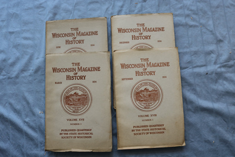 1930-1942 THE WISCONSIN MAGAZINE OF HISTORY - LOT OF 33 - O 3889