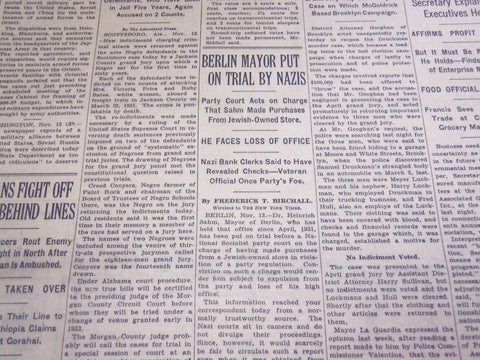 1935 NOVEMBER 14 NEW YORK TIMES - BERLIN MAYOR PPUT ON TRIAL BY NAZIS - NT 4863
