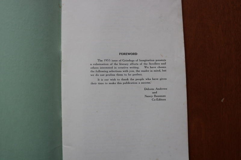 1955 MAY GRINDINGS OF IMAGINATION - SOFTCOVER BOOK - K 3242