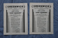 1929-1930 GREENWICH THEATRE PROGRAMS - LOT OF 26 +2 WINTER ANNOUNCEMENTS- O 3739