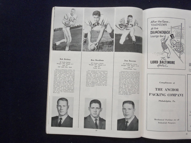 1960 OCTOBER 15 NAVY-AIR FORCE FOOTBALL PROGRAM - BALTIMORE STADIUM - K 141