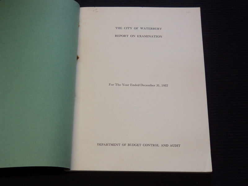 1949-1957 WATERBURY CONNECTICUT ANNUAL COMPTROLLER REPORTS LOT OF 3 - O 2351A