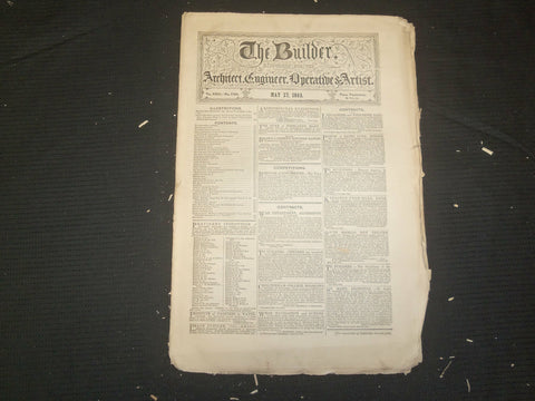 1865 MAY 27 THE BUILDER ARCHITECT MAGAZINE - ILLUSTRATIONS - ST 415P