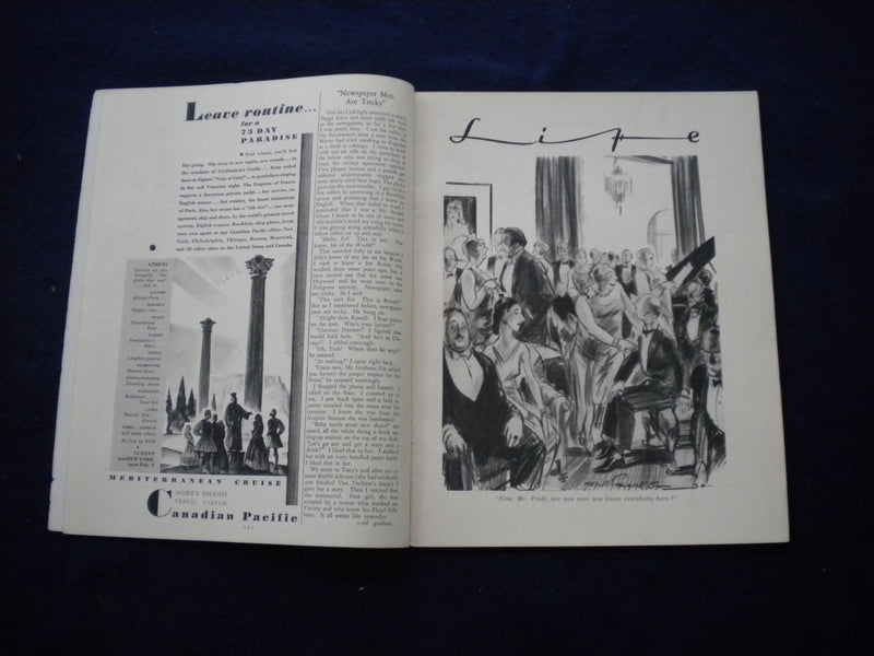 1930 SEPTEMBER 5 LIFE MAGAZINE - OPERA SINGER ILLUSTRATED COVER - L 772S