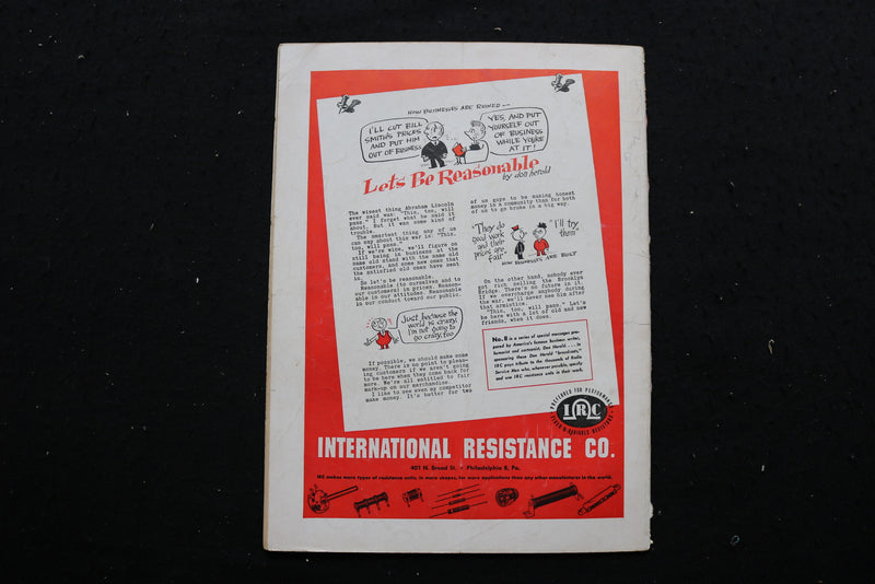 1944 OCTOBER RADIO CRAFT MAGAZINE - ELECTRONIC COMBAT RECORDER COVER - SP 4186H