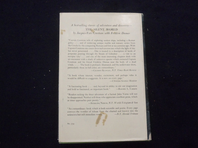 1959 CAPTAIN COUSTEAU'S UNDERWATER TREASURY HARDCOVER BOOK - KD 8289