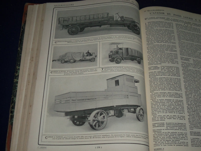 1907 LA VIE A LA CAMPAGNE FRENCH BOUND VOLUME - GREAT PHOTOS - KD 2317