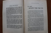 1926 YE SHALL KNOW THE TRUTH BY FRED R. MARVIN - SOFTCOVER BOOK - K 3237