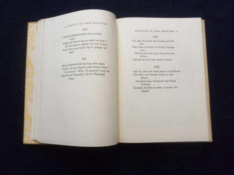 1937 RUBAIYAT OF OMAR KHAYYAM HARDCOVER BOOK ILLUSTRATED BY EDMUND DULAC-KD 8316