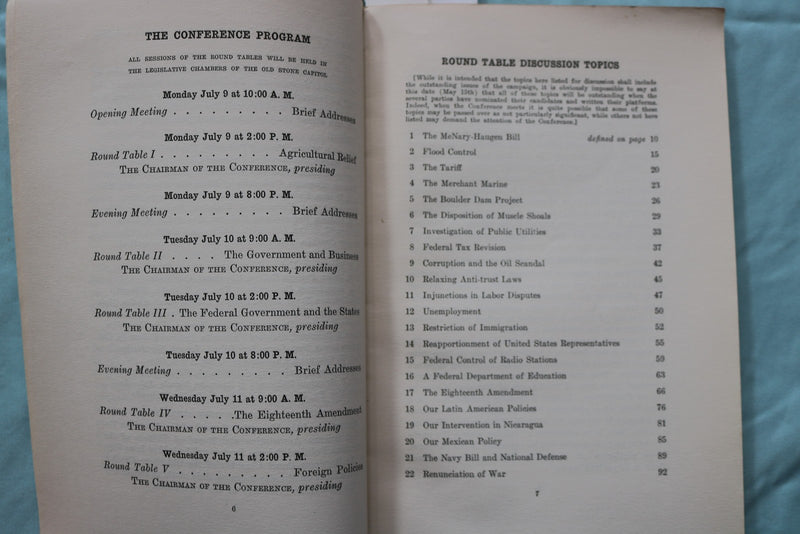 1928 MAY 15 UNIVERSITY OF IOWA 6TH COMMONWEALTH CONFERENCE - SOFTCOVER - K 3252
