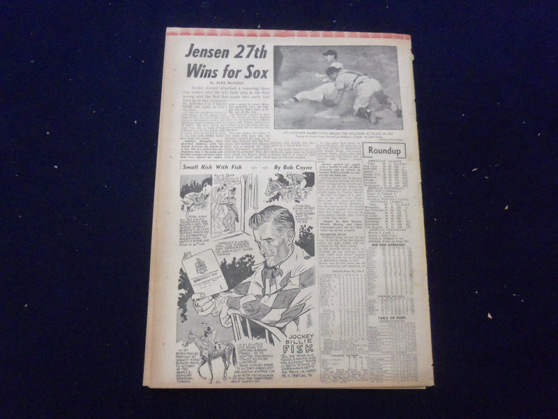 1958 JULY 16 BOSTON DAILY RECORD NEWSPAPER - U.S. ALERT AROUND WORLD - NP 6357