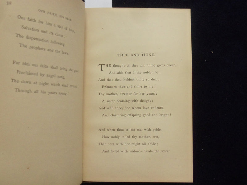 1882 INTO THE SUNSHINE AND OTHER POEMS HARDCOVER BOOK BY AELLA GREENE - KD 8476
