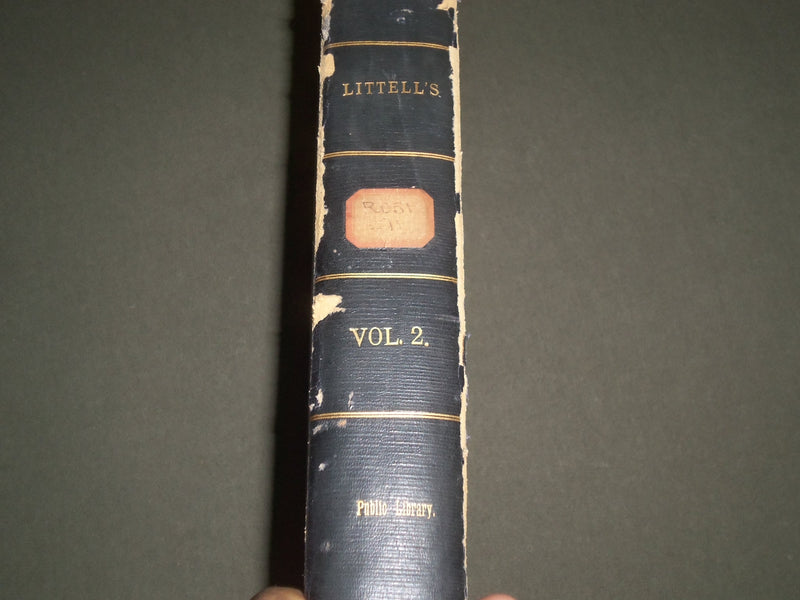 1844 AUGUST 10-OCTOBER 26 LITTELL'S LIVING AGE BOUND VOLUME NO. 2 - KD 4545