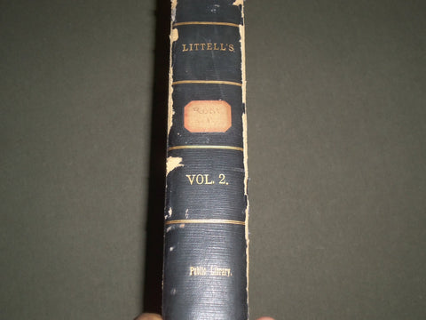 1844 AUGUST 10-OCTOBER 26 LITTELL'S LIVING AGE BOUND VOLUME NO. 2 - KD 4545