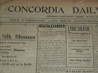 1915 OCTOBER 8-13 CONCORDIA DAILY KANSAN NEWSPAPER - WORLD SERIES - NP 3805