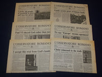 1993 L'OSSERVATORE ROMANO WEEKLY EDITION NEWSPAPER LOT OF 50 COMPLETE - O 2443