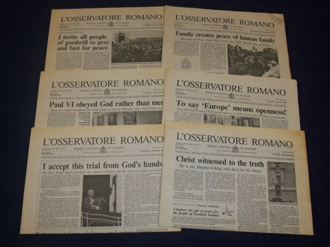 1993 L'OSSERVATORE ROMANO WEEKLY EDITION NEWSPAPER LOT OF 50 COMPLETE - O 2443