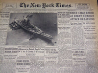 1951 AUG 23 NEW YORK TIMES - TRUCE TALKS ENDED CHARGE ATTACK ON KAESONG- NT 2045