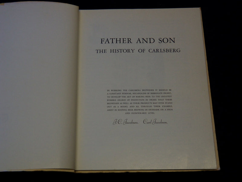 1967 THE BOOK OF CARLSBERG - FATHER AND SON SOFTCOVER BOOK - J 7464
