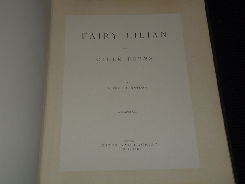 1888 FAIRY LILIAN AND OTHER POEMS VOLUME BY ALFRED TENNYSON - KD 1380C